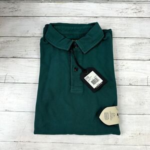 Filson x Ducks Unlimited Salt Marsh Dark Green Rugby Cotton Polo Size Mens Small